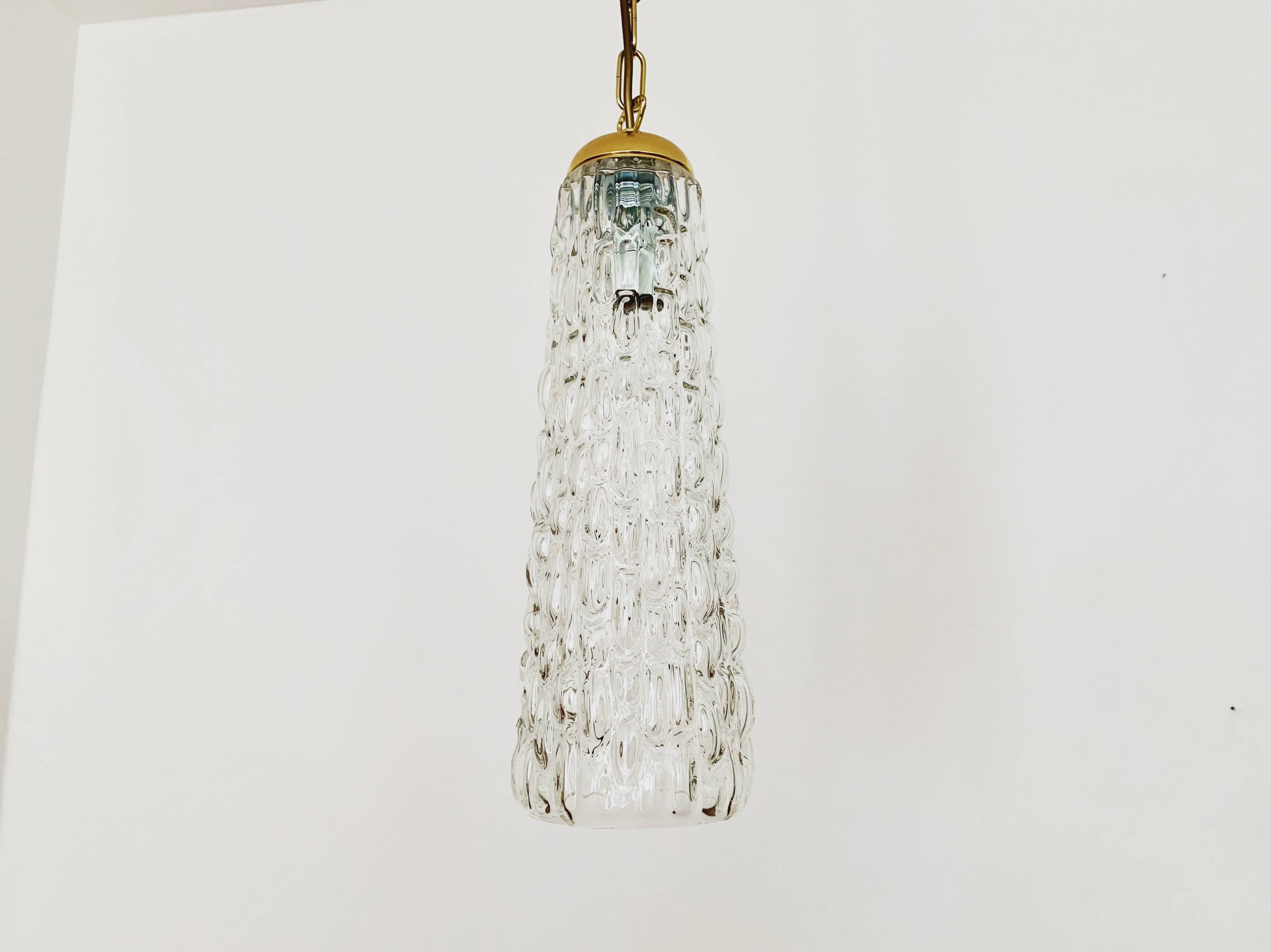 Ensemble de 4 lampes suspendues en verre cristal