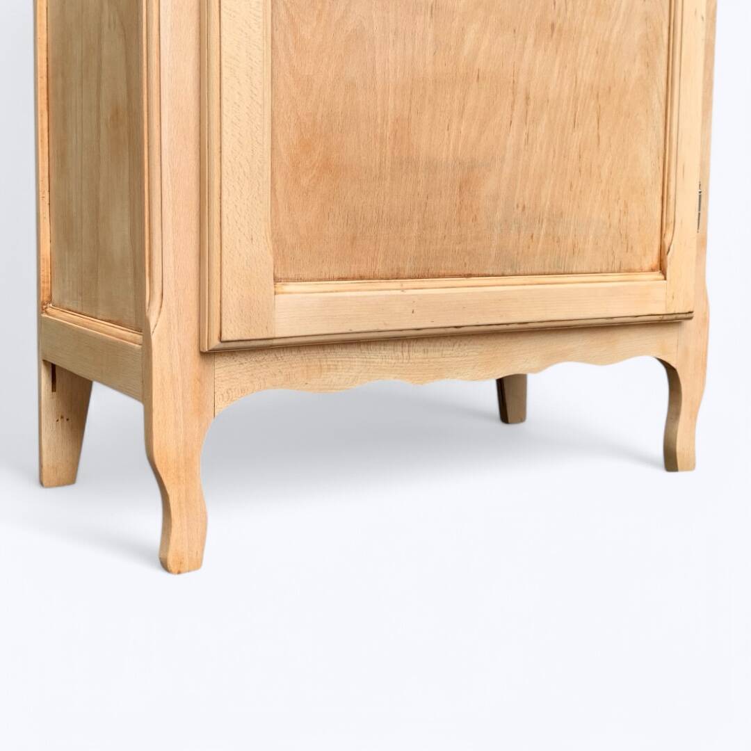 Parisian glass cabinet, raw wood, 1960s