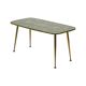 Fifties Rockabilly Coffee Table Glass Conical Golden Legs 90cm