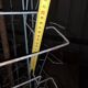 Wrought iron card holder on a stand