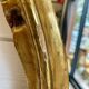 Vintage wall mirror in Louis XV / Baroque style – Carved wooden frame in gold.