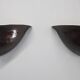 Art Deco corner wall sconces in patinated copper, 1930s