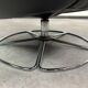 Black leather wingback swivel chair by PeeM