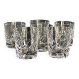 Set of 6 sèvres cut crystal whisky glasses