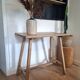 Old console in natural wood