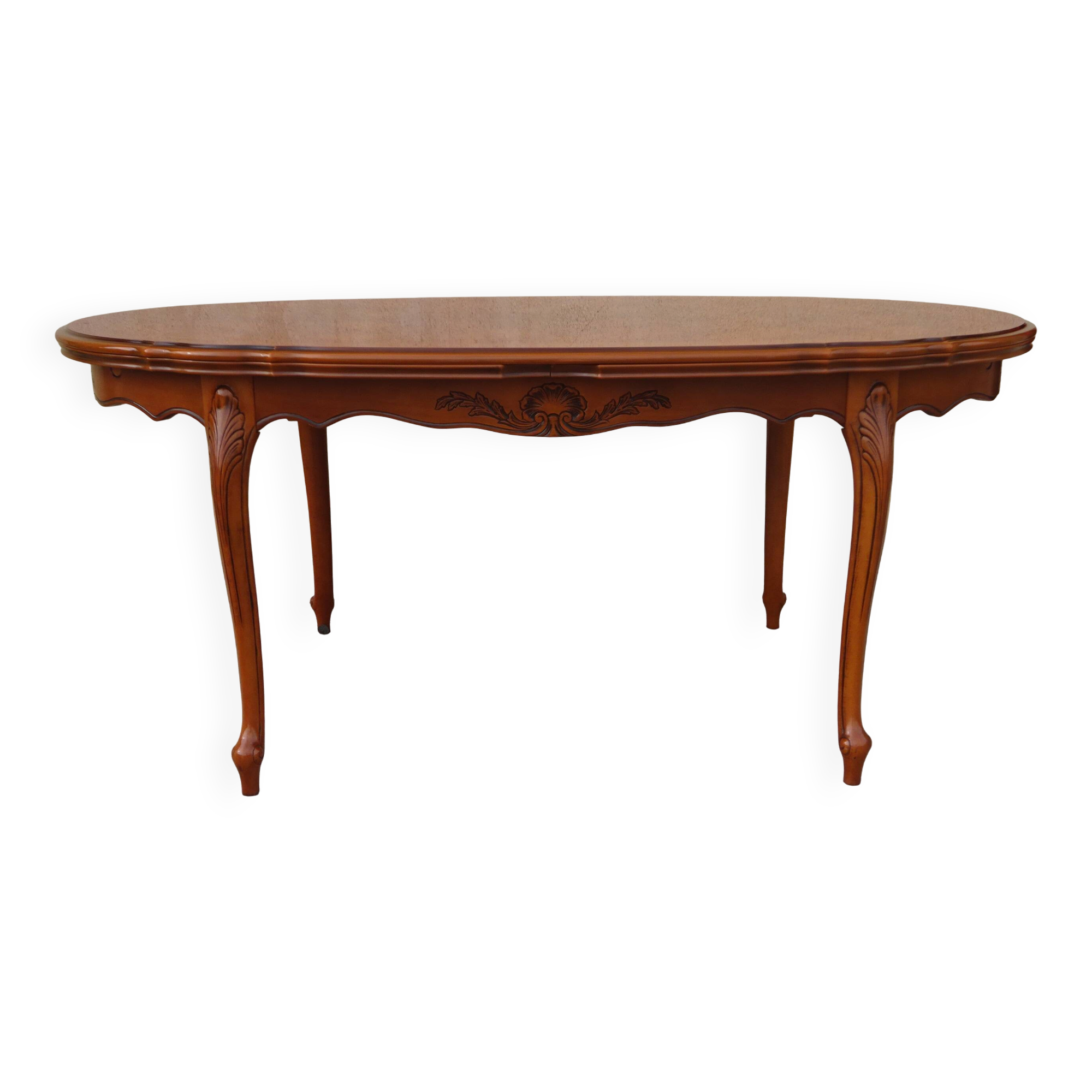 Table ovale avec rallonges, style Louis XV