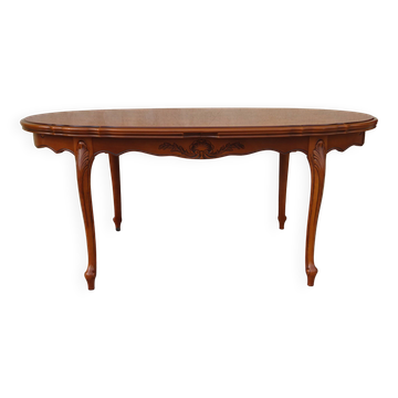 Table ovale avec rallonges, style Louis XV