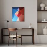 The kiss colorful handmade paint