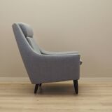 Fauteuil gris, design danois, années 1970, production : Danemark