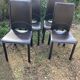 Lot de 4 chaises vintage cuir