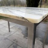 1970s chrome marble dining table
