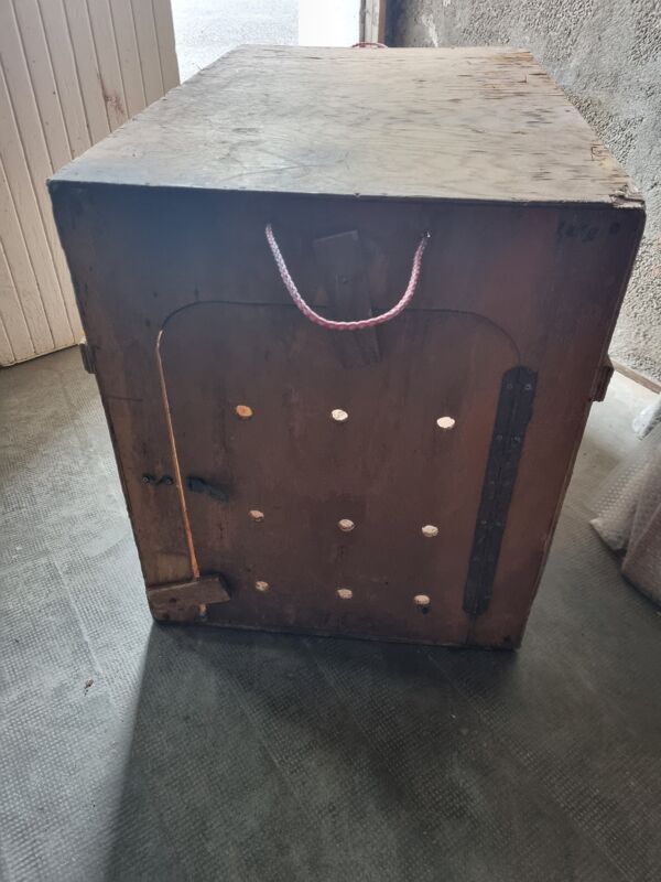 Caisse en bois transport aérien vintage