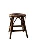 Vintage spiral rattan stool, France 1950