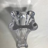 Old molded Crystal Vase form geometric Decoration Vintage