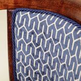 Pair of restored Art Deco style Thonet armchairs in jacquard.