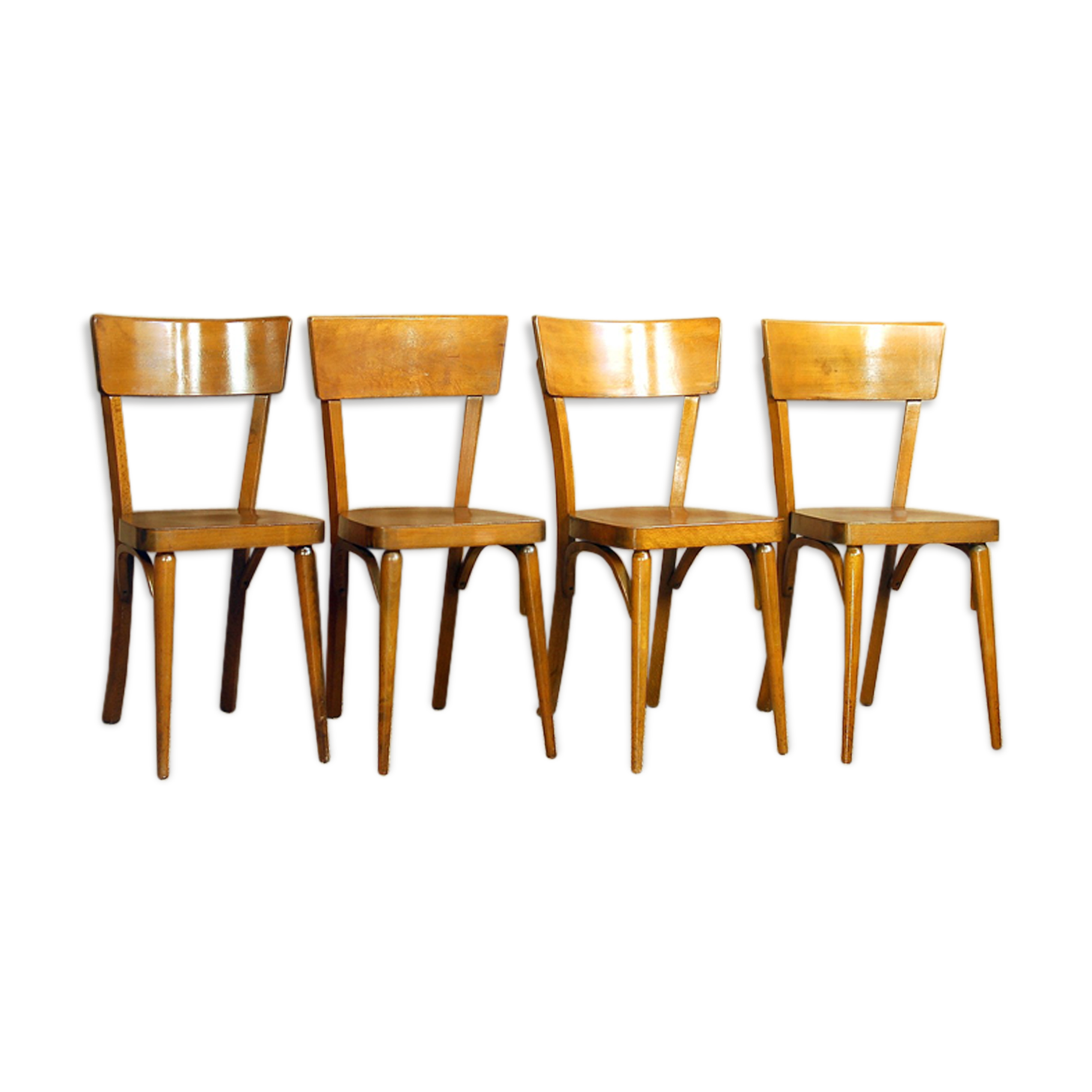 4 chairs Bistro wood vintage
