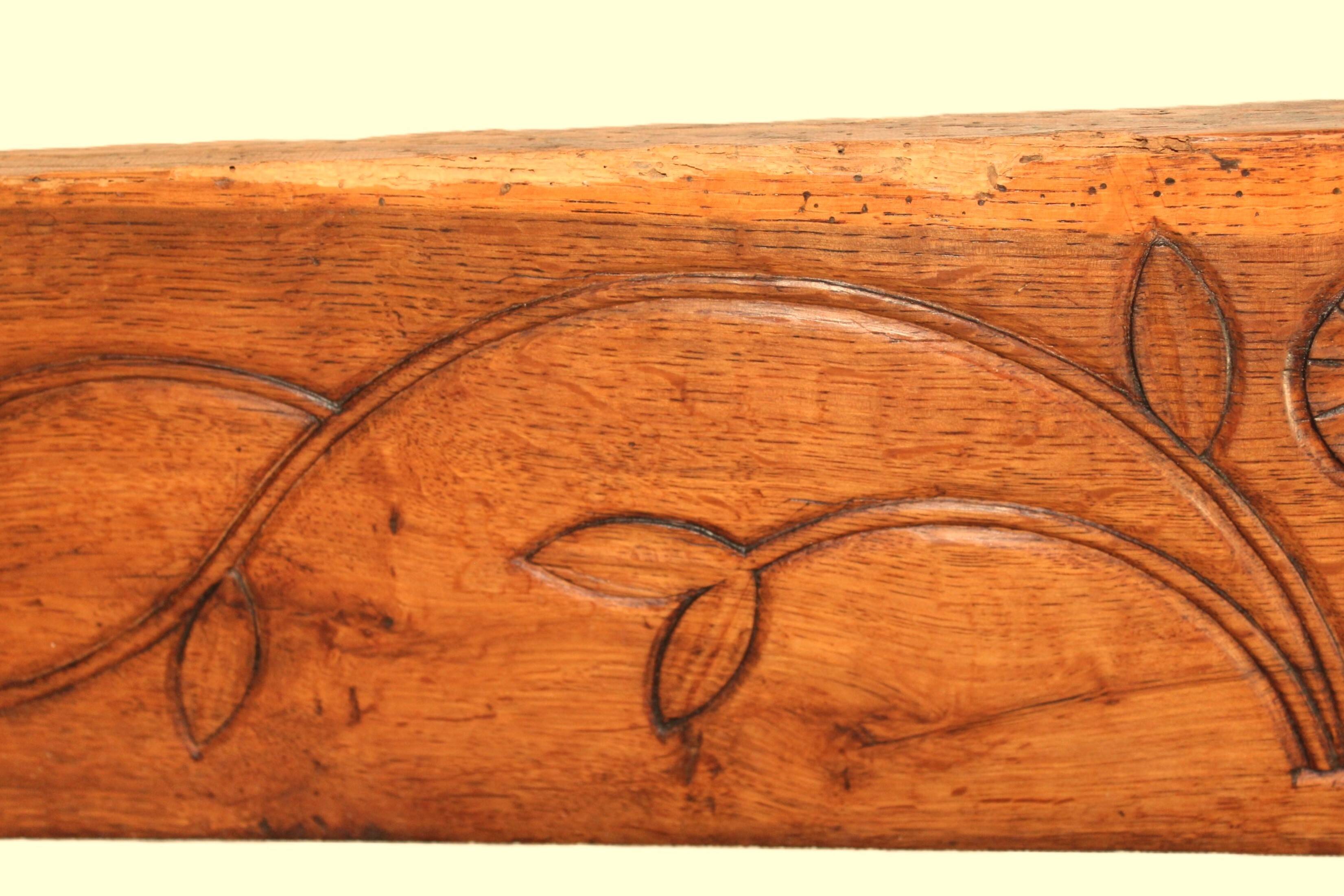 Antique carved wooden decorative panel
