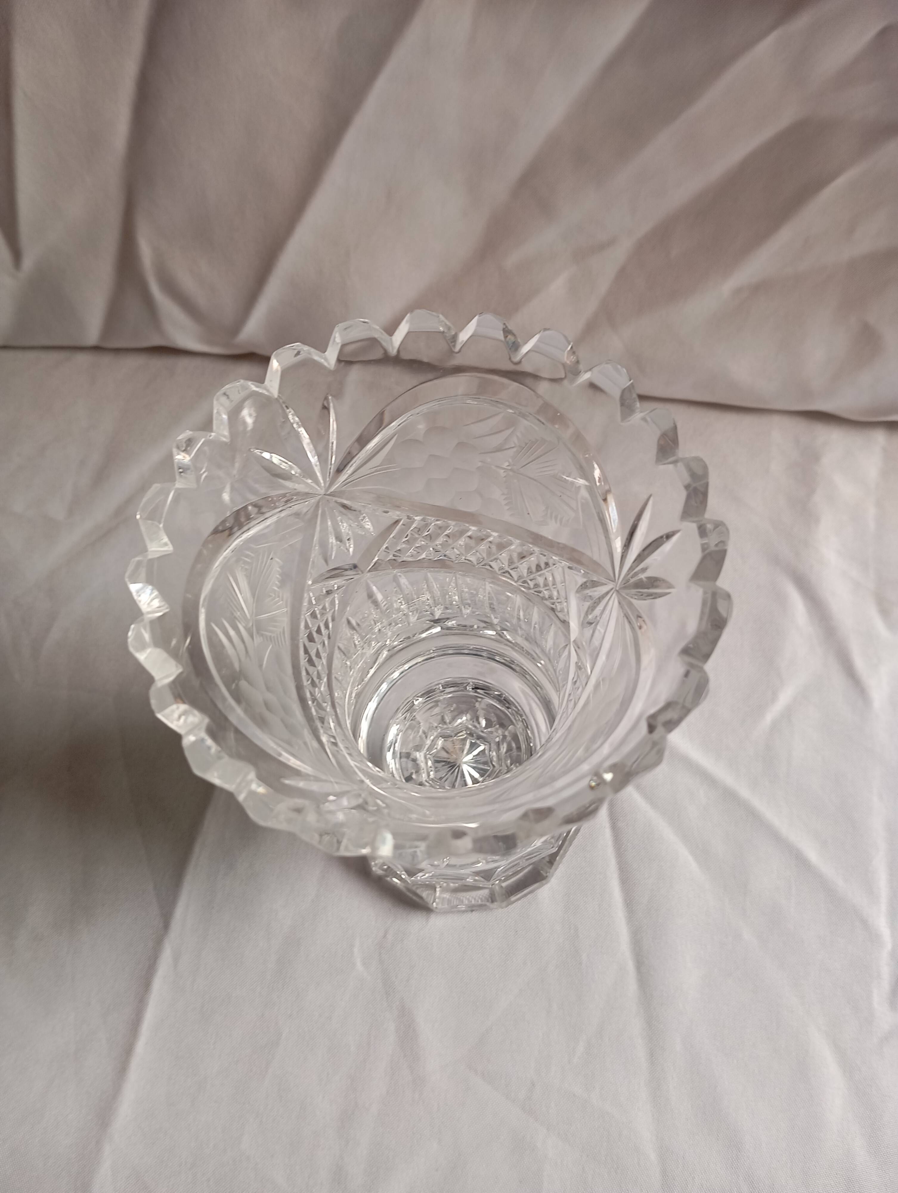 Cut crystal vase