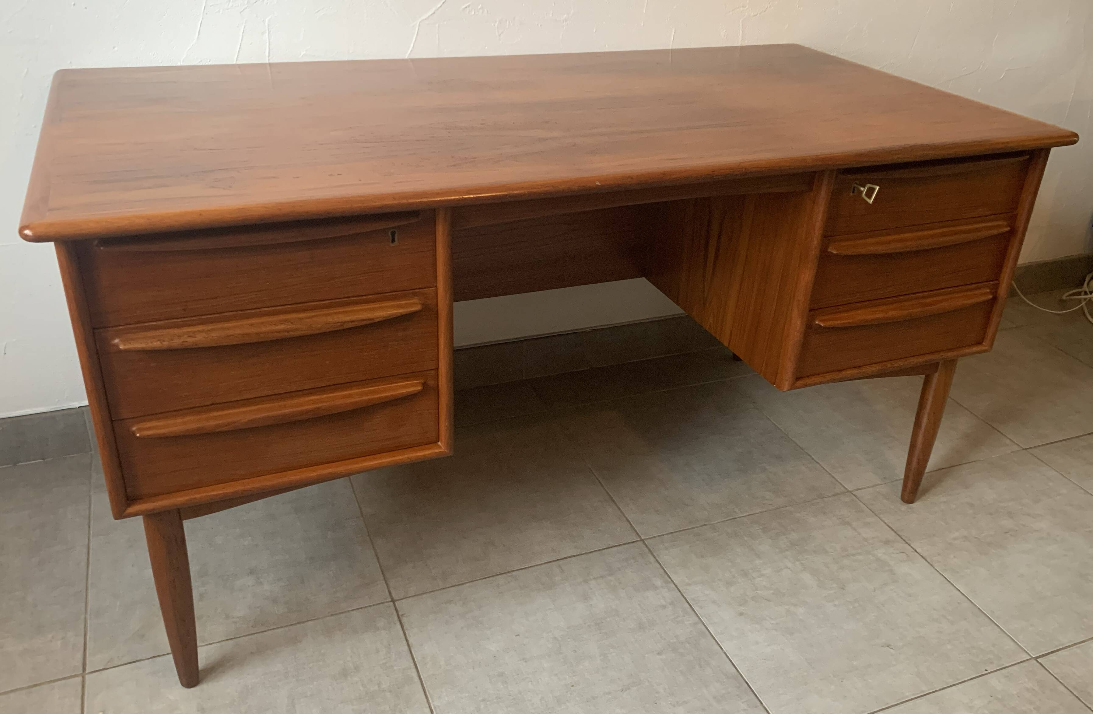 Danish Falster Teak Desk by Svend Madsen, 1960s