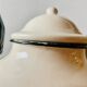 Vintage enameled sheet metal kettle - rooster decor