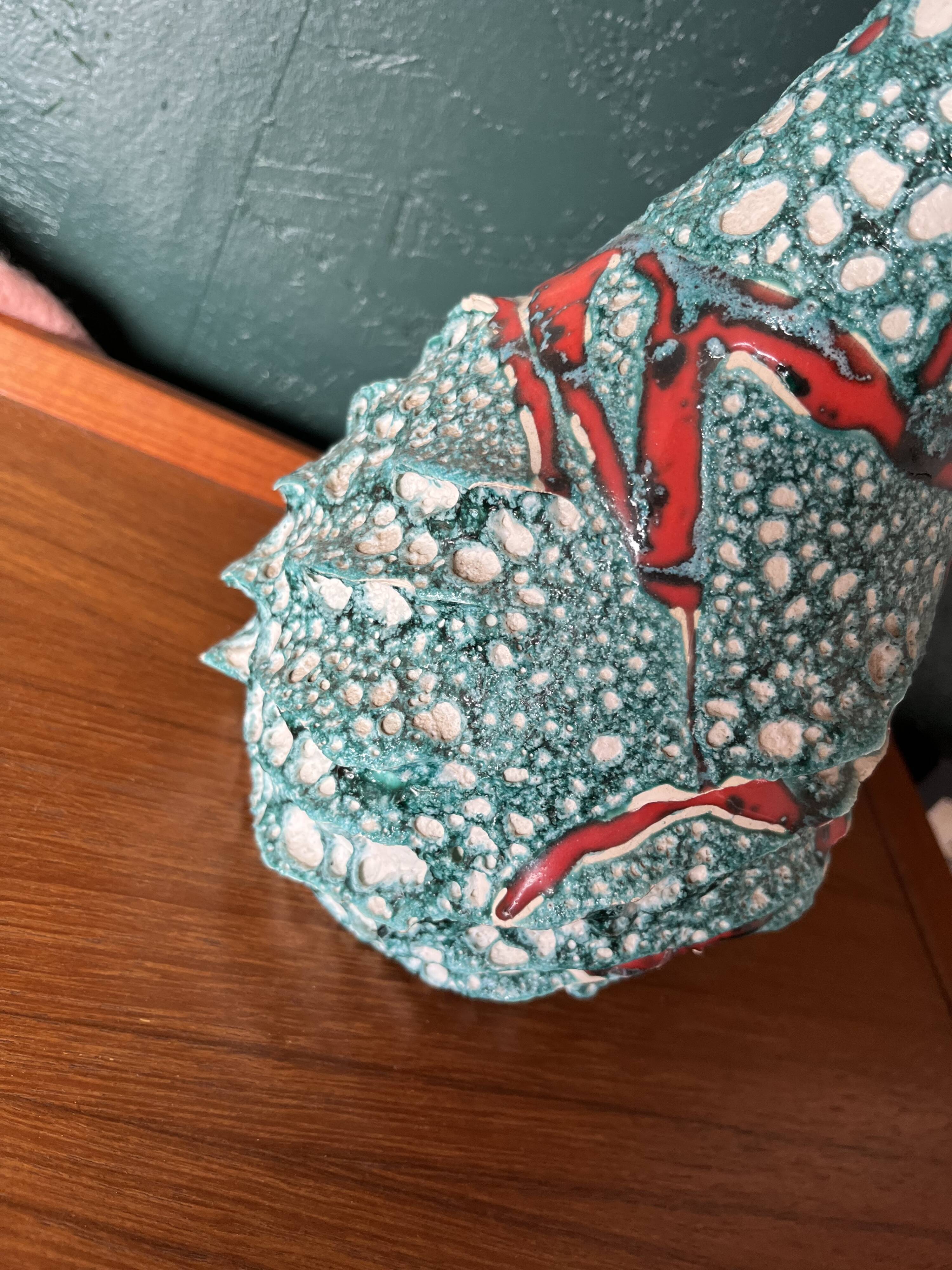 Vase Vallauris fat lava