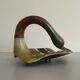 Adorable decorative centrepiece sculpture in the shape of a brass duck, 1970s, Germany.
