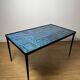 Blue ceramic coffee table by Robert & Jean CLOUTIER circa 1960
