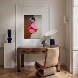 Romantic acrylic painting on cotton "the kiss" 80x60 cm