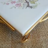 Dessous de plat mettlach motifs paons vintage