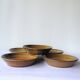 5 assiettes creuses en grès pyrité - Saint Amand