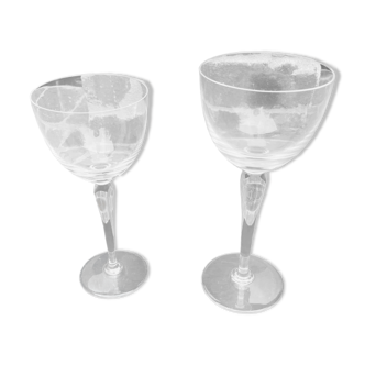 8 new authentic Saint Louis crystal stemmed glasses