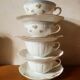 4 tea cups or chocolate in Limoges porcelain