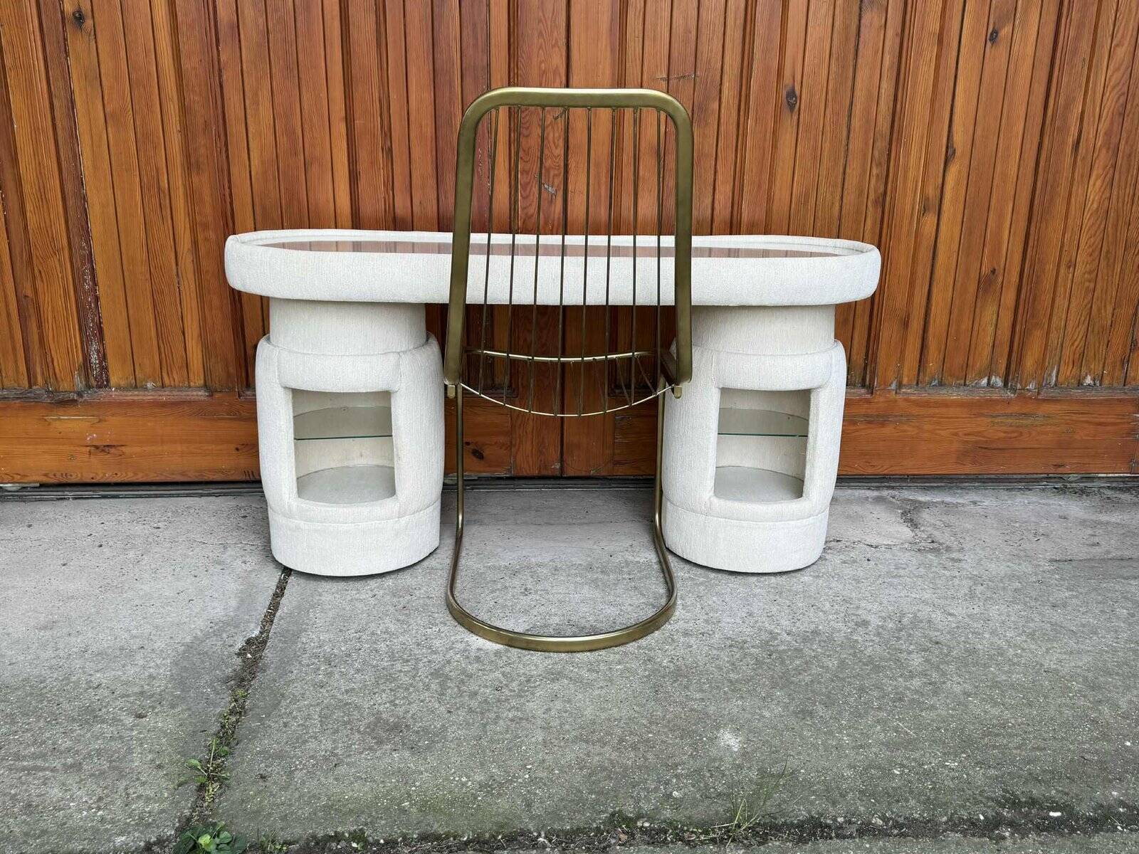 Dressing table with chair from Kecskemét Furniture, 1975, set of 2