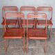 5 foldable chairs metal vintage ep 1970