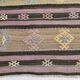 3x10 Pastel Pink & Brown Striped Kilim Runner Rug, 90x315Cm