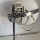 Large vintage 1960 white eyeball mid-century desk lamp - 44 cm