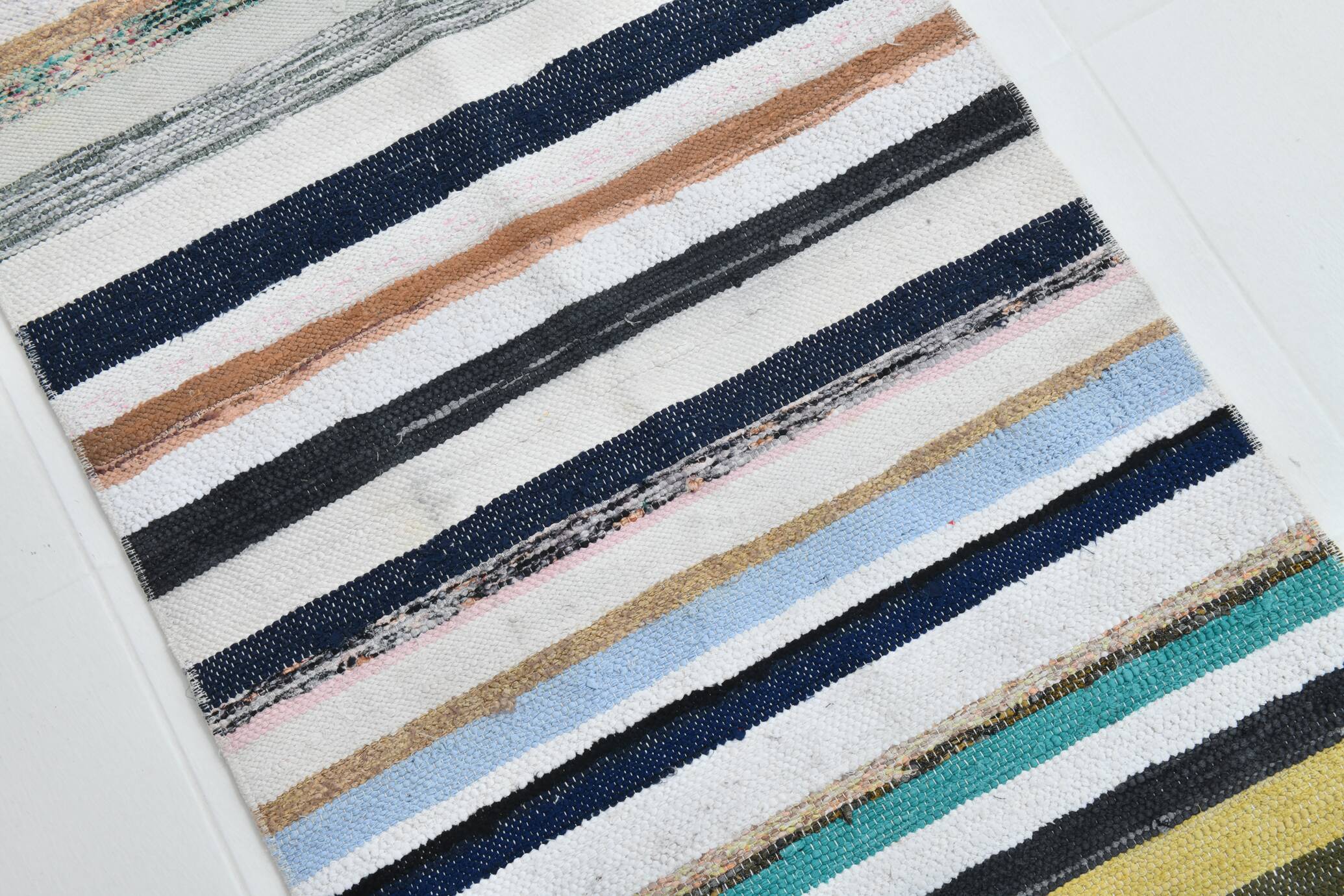 2x9  Multicolor Vintage Kilim Runner Rug, Hallway Runner Rug, 73x286Cm