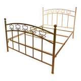 Double bed "Tulipes" in white metal from the 2000s.
