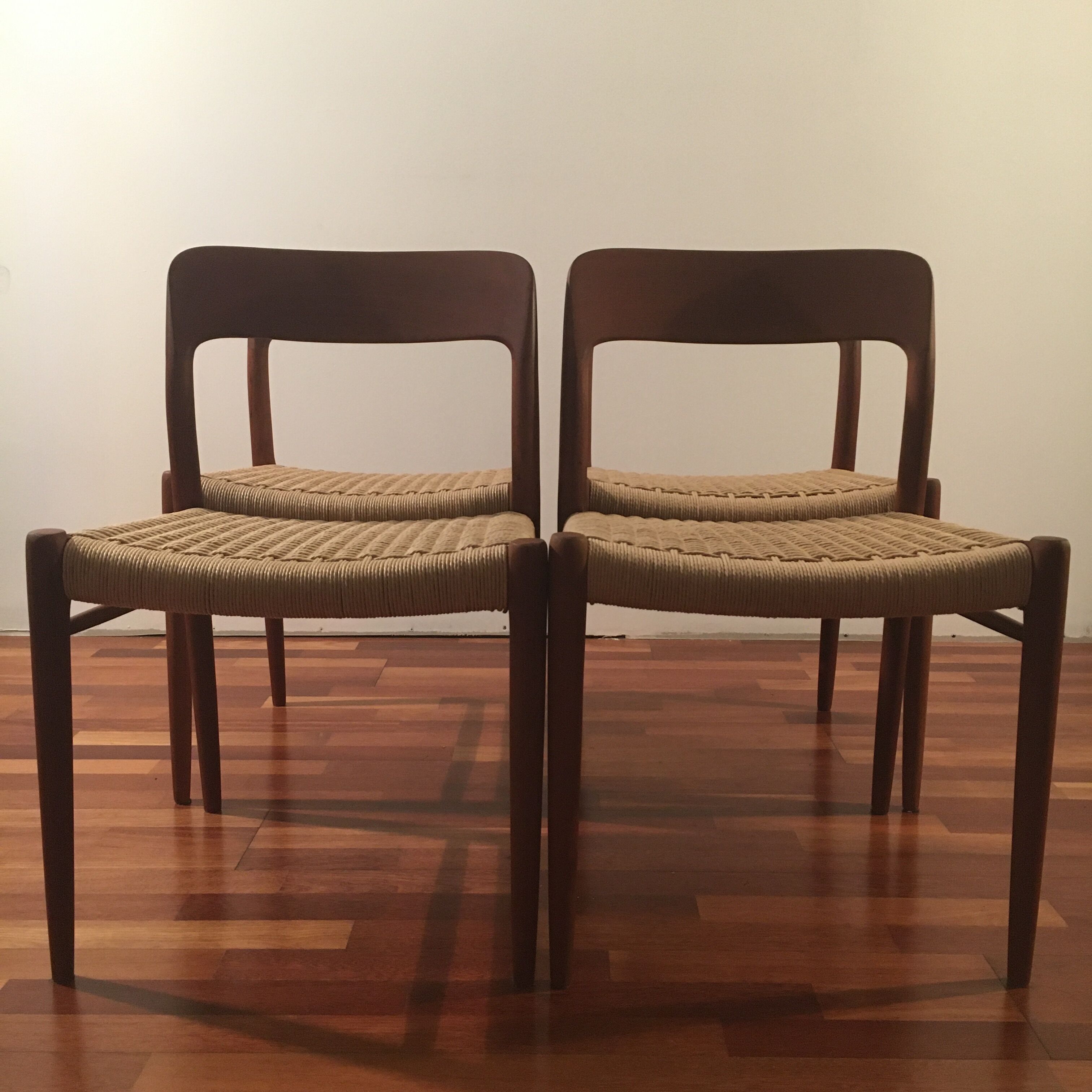 No.75 chairs & table by Niels Otto Muller for J.L. Mollers, 1950s