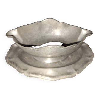 19th century Russian solid silver gravy boat