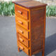 Wooden storage unit with 5 drawers, vintage wooden chest of drawers