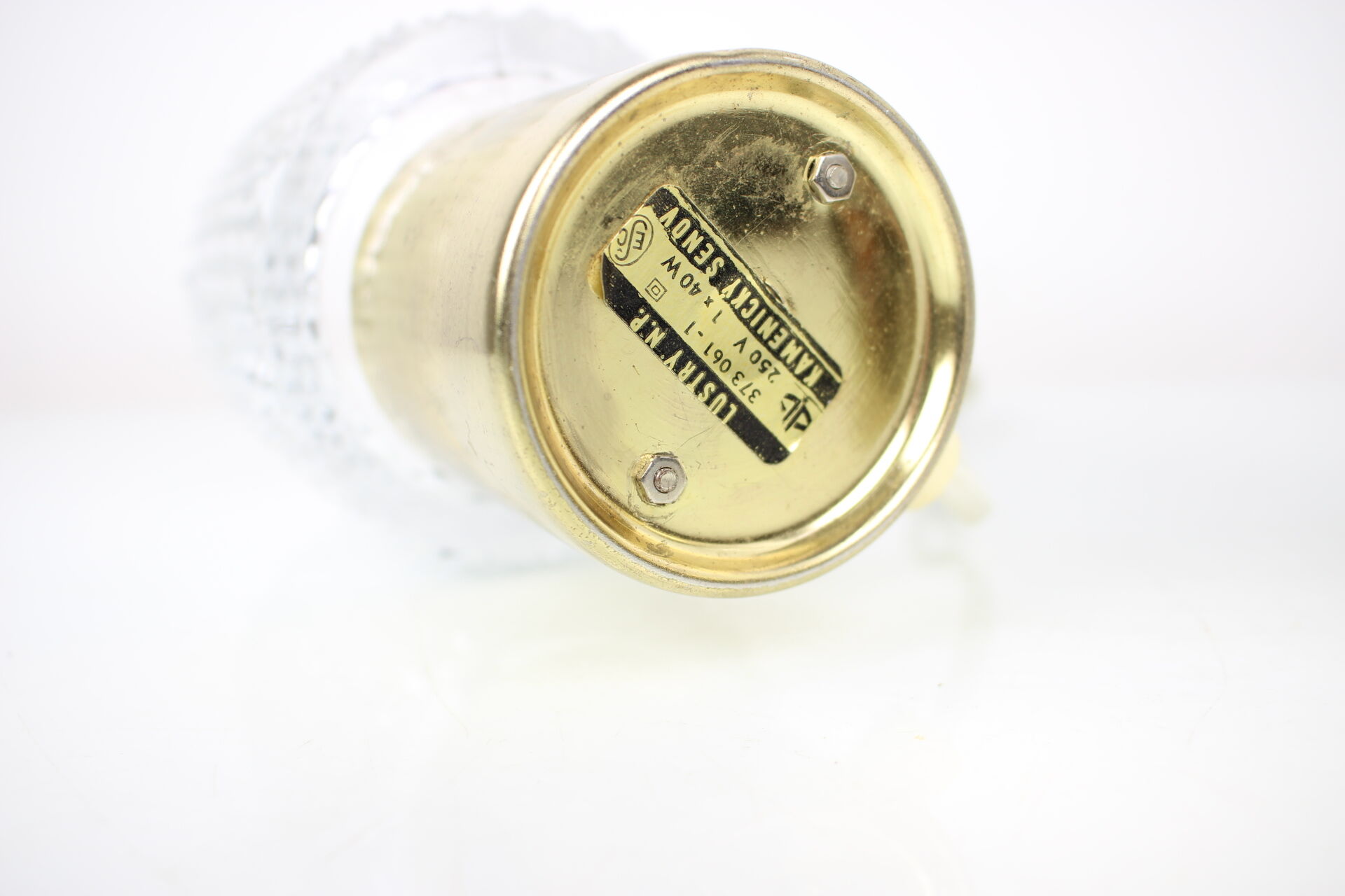 Pair of table lamps Kamenický Šenov, Preciosa, 1970's.