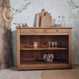 Old open walnut buffet