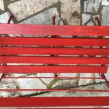 Foldable iron and wood bench