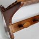 Vintage design wall coat rack, 3 oval hooks, 50s/60s, 62 cm