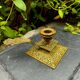 Large brass candlestick from the Art Nouveau period.