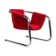 Fauteuil Vecta Zermatt en velours rouge, 1970s
