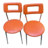Deux chaises orange 70