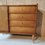 Chest of drawers with 1 door and 4 drawers