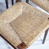 Teak Cane Chairs 351 Georg Leowald for Wilkhahn 1960s